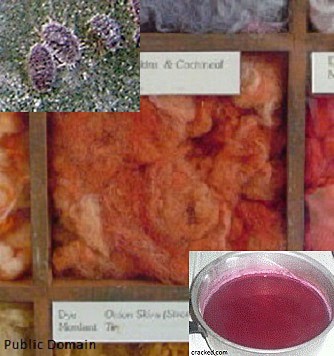 Cochineal dyed yarn