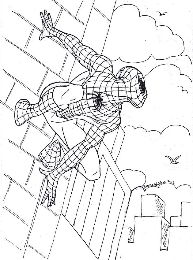 Drawing of Spider-man